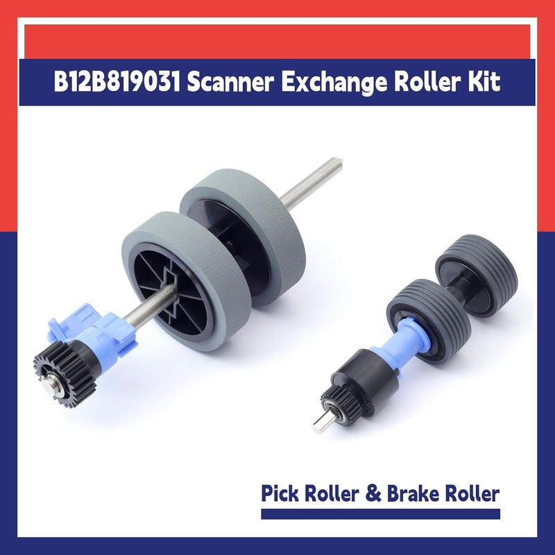 Dusledel B12B819031 Scanner Exchange Roller Kit Replacement for Epson DS-530 ES-400 ES-500W ES-865 FF-680W DS-570W DS-575 DS-770 DS-780 DS-870 DS-970 DS-975 Replace B12B819041 - Image 2